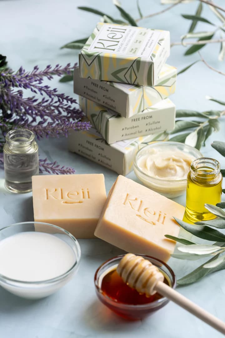 Kleii soaps stacked